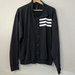 Men's Adidas Basketball Allover Print Snap Jacket Small.